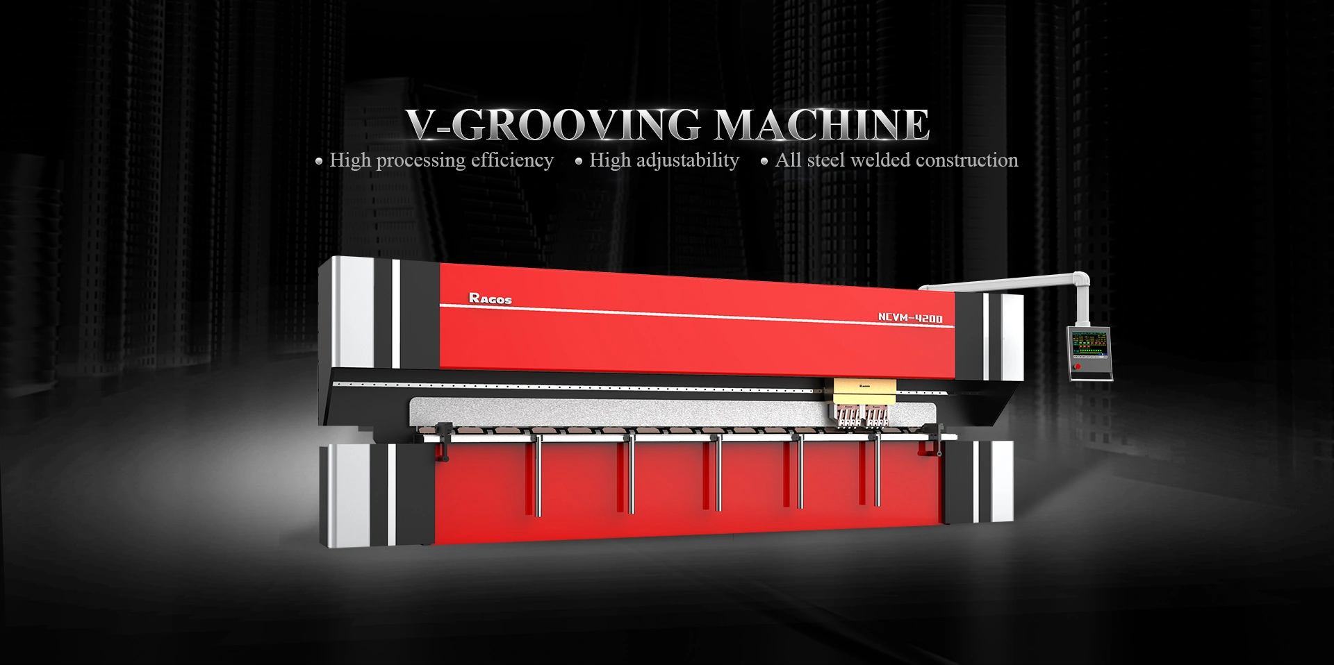 CNC v-grooving machine NCVM series model parameter picture RAGOS